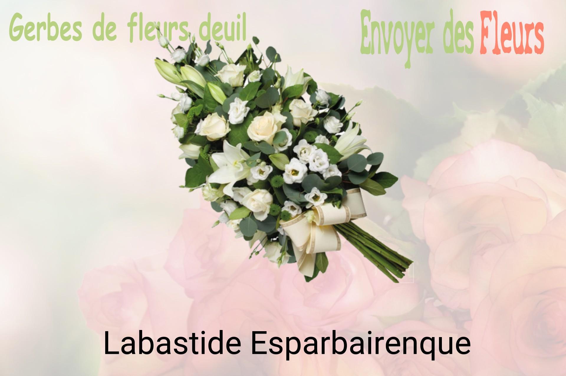 Gerbe de fleurs de deuil livrée à Labastide-Esparbairenque